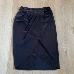 NWOT The Row Black Wrap Asymmetrical Skirt. Size 2.